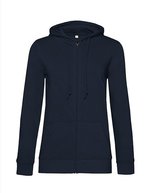 B&C Zipped Hood Jacket aus Bio-Baumwolle, Asphalt XS, BCWW36B – Navy