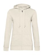 B&C Zipped Hood Jacket aus Bio-Baumwolle, Asphalt XS, BCWW36B – Off White