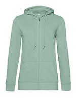 B&C Zipped Hood Jacket aus Bio-Baumwolle, Asphalt XS, BCWW36B – Sage