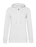 B&C Zipped Hood Jacket aus Bio-Baumwolle, Asphalt XS, BCWW36B – White