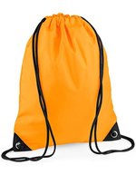 BagBase Wasserabweisender Premium Gymsac 11L, Black 33 x 45 cm, BG10 – Fluorescente Arancione