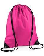 BagBase Wasserabweisender Premium Gymsac 11L, Black 33 x 45 cm, BG10 – Fucsia