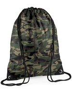 BagBase Wasserabweisender Premium Gymsac 11L, Black 33 x 45 cm, BG10 – Jungle Mimetico