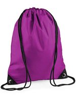 BagBase Wasserabweisender Premium Gymsac 11L, Black 33 x 45 cm, BG10 – Magenta