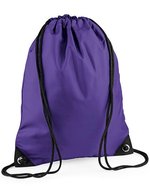 BagBase Wasserabweisender Premium Gymsac 11L, Black 33 x 45 cm, BG10 – Viola