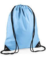 BagBase Wasserabweisender Premium Gymsac 11L, Black 33 x 45 cm, BG10 – Azzurro cielo