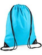 BagBase Wasserabweisender Premium Gymsac 11L, Black 33 x 45 cm, BG10 – Surf Blu