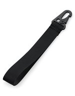 BagBase Brandbarer Schlüsselclip aus Polyester – Black