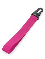 BagBase Brandbarer Schlüsselclip aus Polyester – Fuchsia