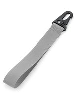 BagBase Brandbarer Schlüsselclip aus Polyester – Grey