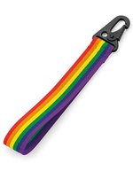 BagBase Brandbarer Schlüsselclip aus Polyester, Black 2.5 x 20.5 cm, BG100 – Arcobaleno