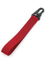 BagBase Brandbarer Schlüsselclip aus Polyester, Black 2.5 x 20.5 cm, BG100 – Rosso