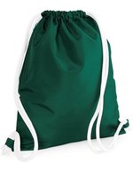 BagBase Wasserdichter Gymsack mit Geheimtasche, Light Grey 40 x 48 cm, BG110 – Bottle Green