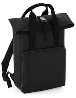 BagBase Roll-Top Rucksack mit Twin Handle – Black