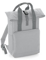BagBase Roll-Top Rucksack mit Twin Handle, Airforce Blue 28 x 38 x 12 cm, BG118 – Grigio chiaro