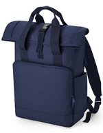 BagBase Recycelter Roll-Top Laptop-Rucksack 15,6 Zoll – Navy Dusk