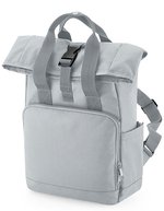 BagBase Recycelter Mini Roll-Top Rucksack – Light Grey