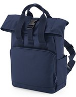 BagBase Recycelter Mini Roll-Top Rucksack – Navy Dusk