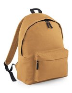 BagBase Fashion Rucksack 600D Polyester 18L, Bottle Green 31 x 42 x 21 cm, BG125 – Caramel