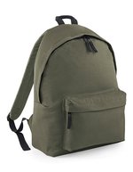 BagBase Fashion Rucksack 600D Polyester 18L, Bottle Green 31 x 42 x 21 cm, BG125 – Olive Green