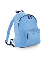 BagBase Fashion Rucksack 600D Polyester 18L, Bottle Green 31 x 42 x 21 cm, BG125 – Sky Blue/French Navy