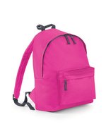 BagBase Junior Rucksack 12L in Farben, Black 28 x 38 x 19 cm, BG125J – Fuchsia/Graphite Grey