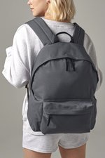 BagBase Maxi Fashion Rucksack 22L Polyester, Black/Graphite Grey 34 x 45 x 23 cm, BG125L – Bild 1