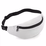 BagBase Reflex Waist Bag with Adjustable Strap, Black Reflective 38 x 14 x 8 cm, BG134 – Silver Reflective