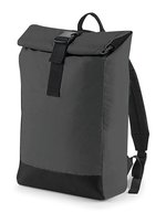 BagBase Reflektierender Roll-Top Rucksack 15L – Black Reflective