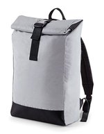 BagBase Reflektierender Roll-Top Rucksack 15L – Silver Reflective