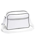Retro Shoulder Bag – White/Black