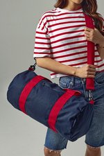 BagBase Geräumige Barrel Tasche aus Polyester, Classic Red/Off White 50 x 25 x 25 cm, BG140 – Bild 1