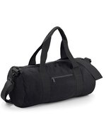 BagBase Geräumige Barrel Tasche aus Polyester – Black/Black