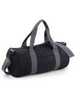 BagBase Geräumige Barrel Tasche aus Polyester – Black/Graphite Grey