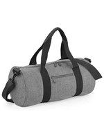 BagBase Geräumige Barrel Tasche aus Polyester, Classic Red/Off White 50 x 25 x 25 cm, BG140 – Grigio Melange/Nero