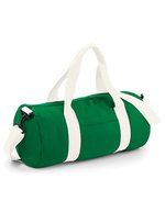 BagBase Geräumige Barrel Tasche aus Polyester, Classic Red/Off White 50 x 25 x 25 cm, BG140 – Verde kelly/Bianco sporco