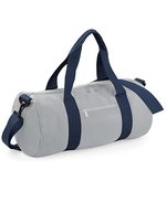 BagBase Geräumige Barrel Tasche aus Polyester, Classic Red/Off White 50 x 25 x 25 cm, BG140 – Grigio chiaro/Blu navy francese