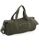 BagBase Geräumige Barrel Tasche aus Polyester, Classic Red/Off White 50 x 25 x 25 cm, BG140 – Military Green/Military Green
