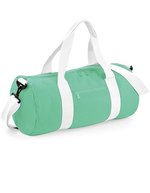 BagBase Geräumige Barrel Tasche aus Polyester, Classic Red/Off White 50 x 25 x 25 cm, BG140 – Verde menta/Bianco