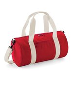 BagBase Mini Barrel Bag mit Kängurutasche – Classic Red/Off White