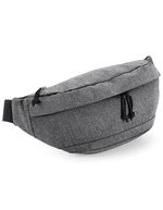 BagBase Übergröße Crossbody Tasche Schwarz/Grau – Grey Marl