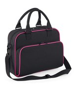 BagBase Junior Tanz Tasche mit Retro-Look – Black/Fuchsia