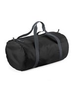 BagBase Packaway Barrel Bag aus 210D Polyester – Black