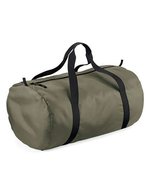 BagBase Packaway Barrel Bag aus 210D Polyester, Black 50 x 30 x 26 cm, BG150 – Verde oliva/Nero