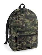 BagBase Ultraleichter Packaway Rucksack 20L, Black/Black 31 x 45 x 16 cm, BG151 – Jungle Camo/Black