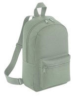 BagBase Mini Fashion Rucksack aus 600D Polyester, Black 23 x 35 x 12 cm, BG153 – Dusty Green