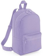 BagBase Mini Fashion Rucksack aus 600D Polyester, Black 23 x 35 x 12 cm, BG153 – Lavender