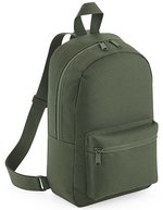 BagBase Mini Fashion Rucksack aus 600D Polyester, Black 23 x 35 x 12 cm, BG153 – Olive Green