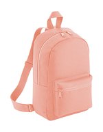 BagBase Mini Fashion Rucksack aus 600D Polyester, Black 23 x 35 x 12 cm, BG153 – Peach