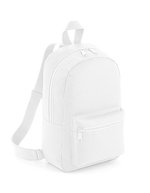 BagBase Mini Fashion Rucksack aus 600D Polyester, Black 23 x 35 x 12 cm, BG153 – White